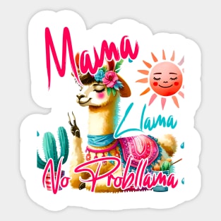 Retro NO PROB-LLAMA Design Vintage Llama Alpaca Sticker